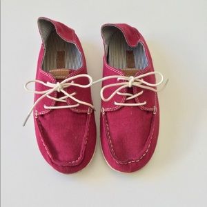 OluKai Heleuma Canvas Shoes Pink Size 6
